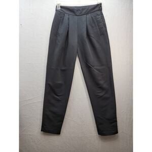 French Connection Charcoal Grey Tapered/Pleated Side Zipper Front Sz S